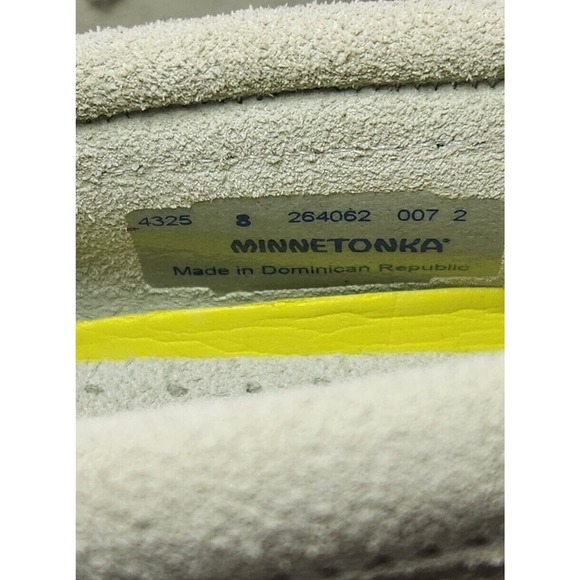 Minnetonka Womens Kilty Plus Moccasin Sz 8 Green‎ Purple Suede Flat Slip On Shoe - Picture 10 of 10